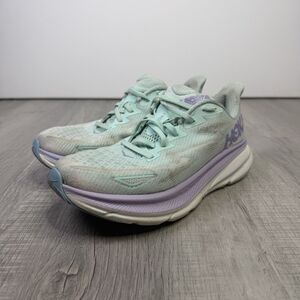 Hoka OneOne Clifton 9 Blue Lilac Mist Running Shoe Women Size 9 B 1127896 E